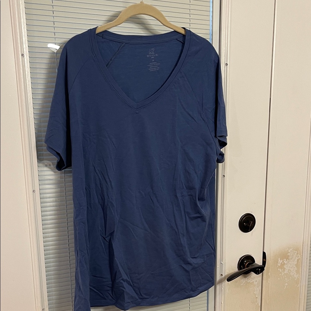 Classic Blue V-Neck Short Sleeve Tee